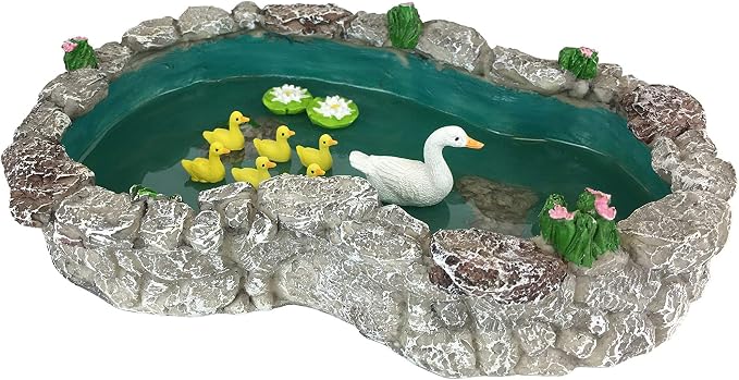GlitZGlam Duck Pond -Mother and Ducklings! A Miniature Duck Pond - Image 7
