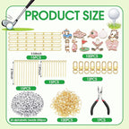 CraftyDream 558 Pcs Golf Charm Keychain Making Kit Golf Bag Charms Golfer Gifts - Image 2