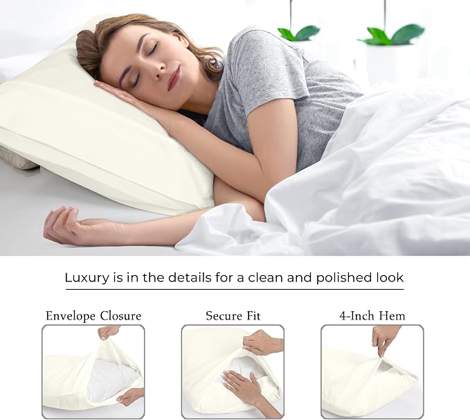 Royale Linens Queen Pillowcase Set of 2 - Image 7