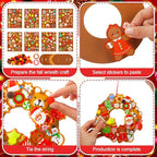 Hollowfly 48 Sets Christmas Wreath Craft Kits DIY Gingerbread Man Wreath - Image 4