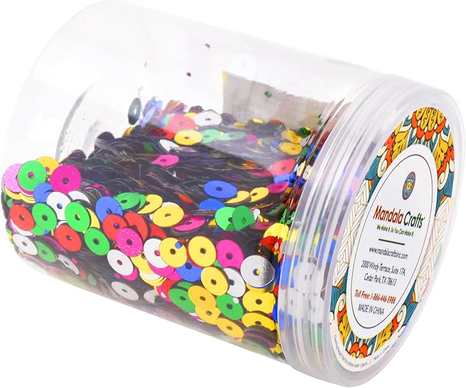 Mandala Crafts 6mm Flat Round Rainbow Sequins - Image 4