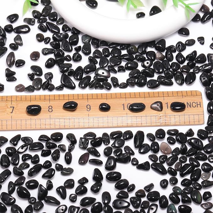 400pcs Natural Chip Stone Beads - Image 2