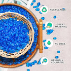 Sea Glass Stones for Crafts About 2.75LB Blue Glass Pebbles Gemstones Bulk for - Image 3