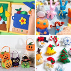 66 Pcs Stiff Felt Fabric Sheets, 12 x 12 inches Assorted Felt Sheets Craft Felt - Image 6