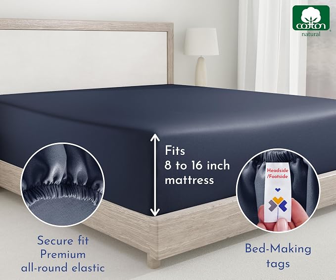 California Design Den 2-Pack Queen Fitted Bed Sheets Only - Image 6