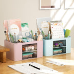Marbrasse Pen Organizer with 2 Drawer, Desk Organizers and Accessories with 5 - Image 5