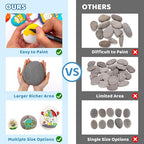 DALTACK 40 Pcs Large Rocks for Painting 25pcs 2-3in & 15pcs 3-4in Natural Flat - Image 4