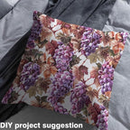 Grapes Fabric by The Yard, Village Grape Leaves Grapevine Soft Flannel - Image 3