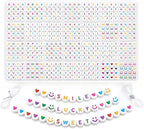 1400 PCS 4x7mm Round Alphabet Letter Beads by artificialplants