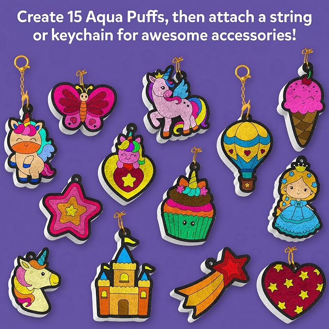 Skillmatics Aqua Puffs 3D Art Kit – Princesses & Unicorns, Mess-Free Toy | - Image 5