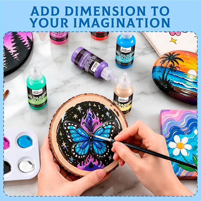 30 Colors 3D Fabric Paint Set, Permanent Textile Paint - Image 7