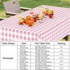 Smiry Rectangle Table Cloth, Waterproof Vinyl Tablecloth - Image 7
