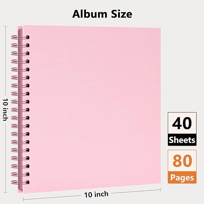 Vienrose Scrapbook Album 10x10 Inch Blank Thick Kraft Paper DIY Scrapbooking - Image 6