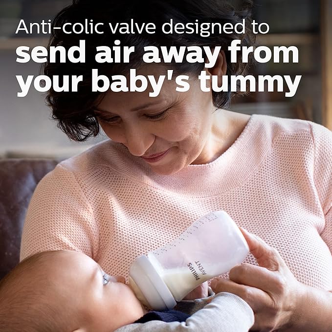 Philips AVENT Natural Baby Bottle with Natural Response Nipple, Newborn Baby Gift Set, SCD838/02 (Pack of 2)