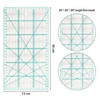 MANUFORE 15 x 30cm Sewing Acrylic Ruler Anti-Slip Metric Ruler DIY Quilting - Image 2