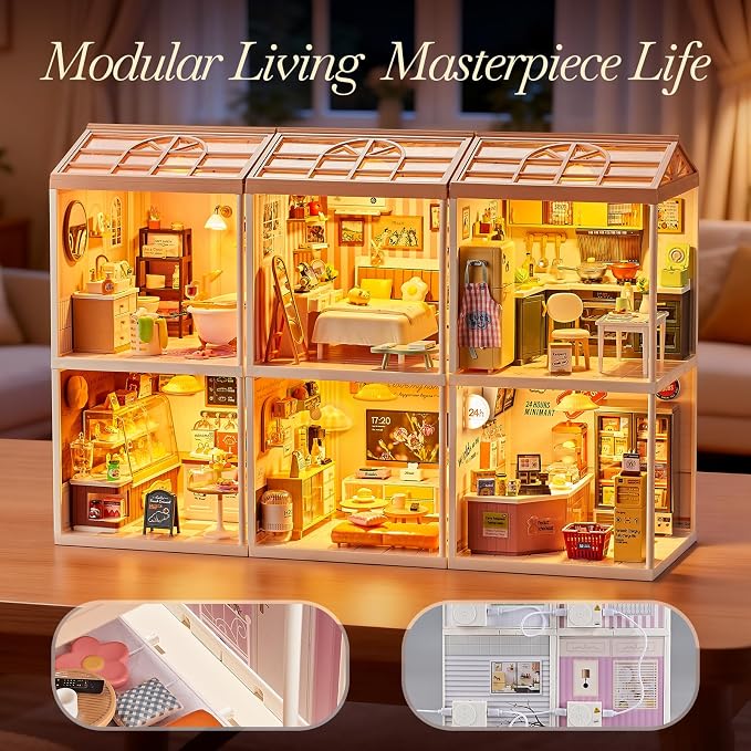 Miniature Living Room DIY Kit – 92Pcs 1:24 Scale Dollhouse Furniture - Image 7