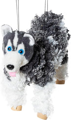 Artisan Owl Siberian Husky Marionette Puppet - Image 2