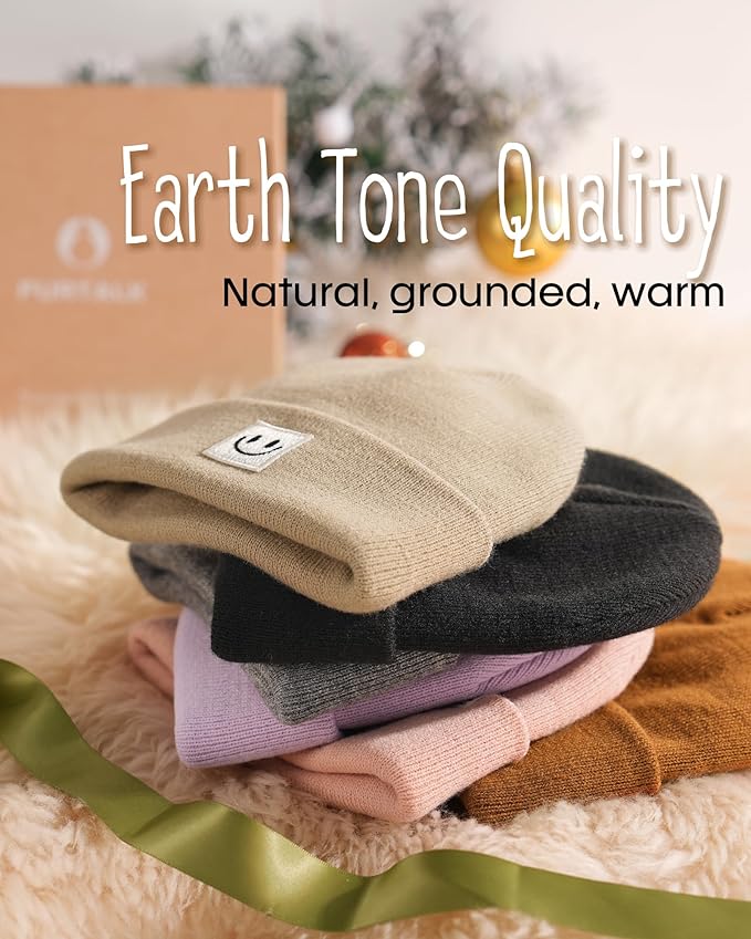 FURTALK Baby Beanie Cute Toddler Winter Hat Knit Boys Girls Warm 2 Pack Kids Embroidered Beanies Cap for 0-8 Years