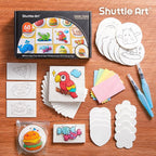 Shuttle Art 68 Pcs Magic Foam Texture Painting Refill Paper Kit - Image 8