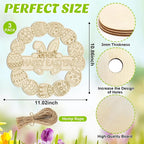 Large Size 12" Wooden Easter Ornaments to Paint, Wooden DIY Blank Unfinished - Image 7