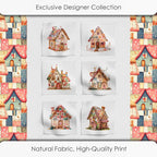 Patchwork Fairy Cottage Cotton Fabric Panel – 6 Designs + Bonus Sheet 29.5×19.6 - Image 5
