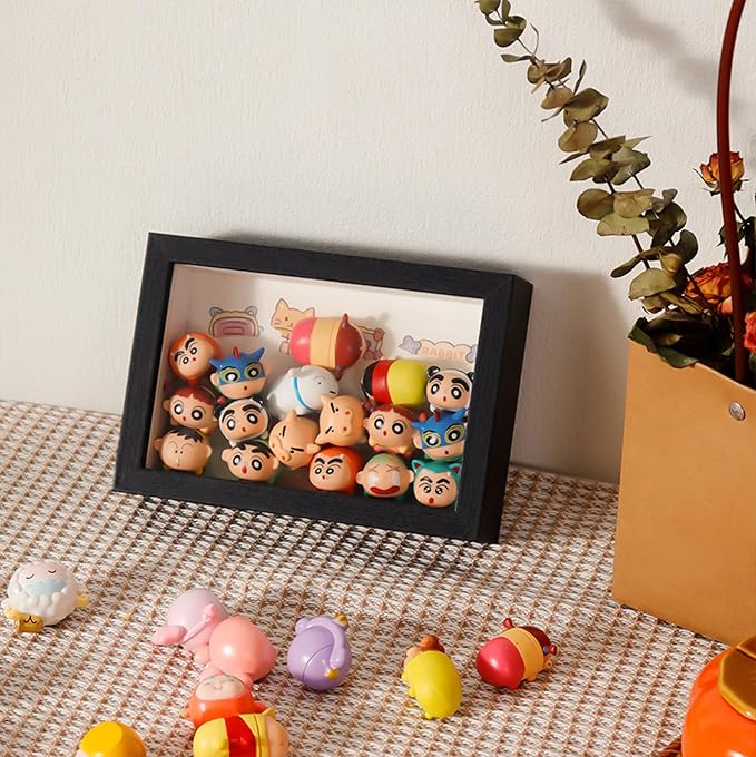 2 Pack 4x6 Shadow Box Frame，HD Glass Wooden Black Hollow Photo Frame, Seashell - Image 3