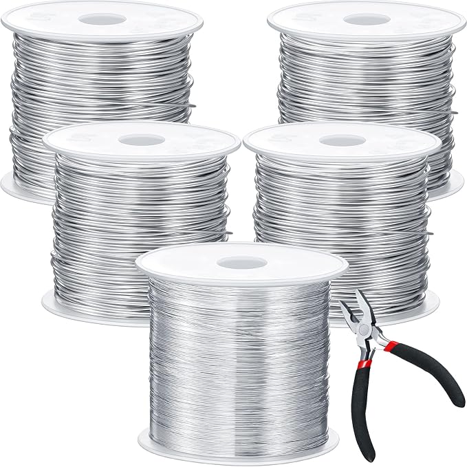 Funrous 5 Rolls 5 Size Jewelry Wire 18, 26 Gauge Copper Wire Kit Jewelry by Funrous