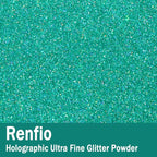 Renfio Holographic Ultra Fine Glitter Powder Metallic Resin Glitter 2.11 Oz PET - Image 2