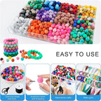 160Pcs Silicone Beads 12mm Mix Color, Bulk Silicone Beads 12mm - Image 4