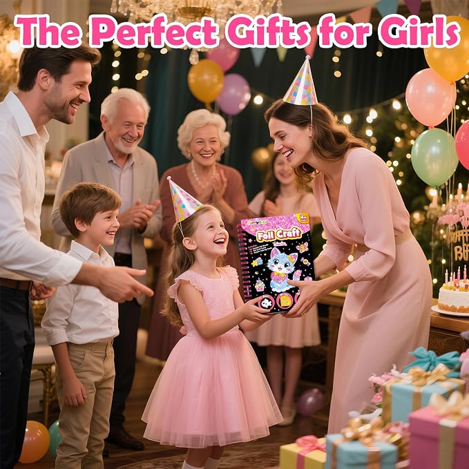 FUNNYB&G Foil Art Craft Kit for Girls 4-10 Years Old: Mess-Free & No-Glue - Image 9