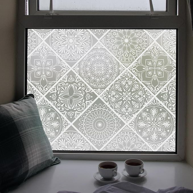 DKTIE Boho Style Stained Glass Window Film by Dktie