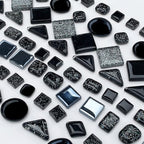 LITMIND 1.1 LB Black Irregular Glass Mosaic Tiles - Image 2