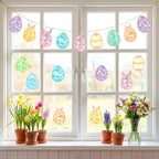 Renbuzhu 48PCS Easter Crafts Bulk: Eggs Paper Suncatchers DIY Kit - Image 3