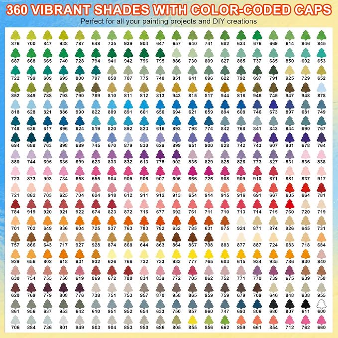 360 Colors Acrylic Paint Markers - Image 4