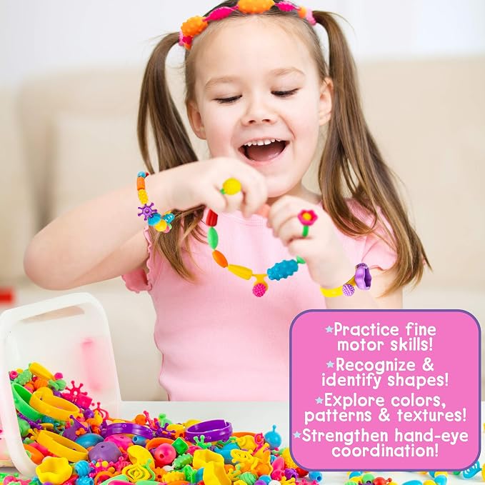 Just My Style Make & Believe Unicorn Pop Beads, 500+ Snap-Together, Bead Kit - Image 5