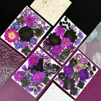 MIKIYA 92Pcs Purple Black Pressed Dried Flowers - Image 3