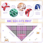 Sweetude 100 Pcs Plaid Dog Bandanas Bulk Paw Print Dog Scarf Bibs Puppy Pet - Image 2