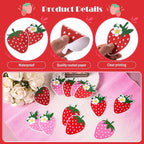 MixTeach 96 Pieces Strawberry Cutouts Summer Berry Paper Cutouts Strawberry - Image 3