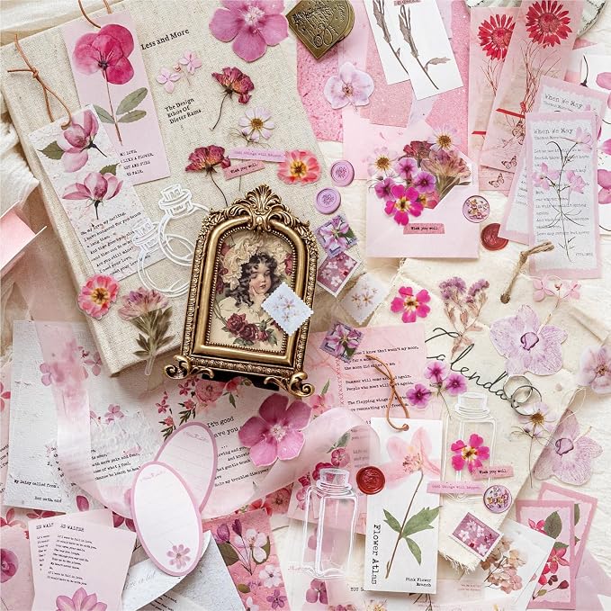RISYPISY Floral Scrapbook Supplies Kit, Card Making, Art Journal - Image 8