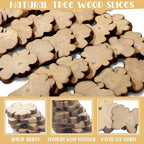 Gerrii 90 Pcs Irregular Wood Slices Log Slices - Image 3