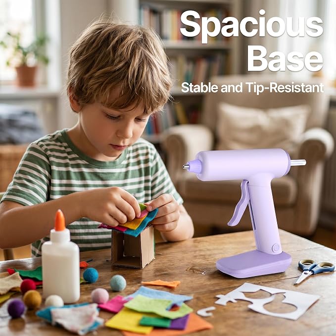 Cordless Hot Glue Gun Kit USB-C Rechargeable Magnetic Mount Base - Image 5