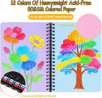 5x7in 12 Colors Paper Sketchbook, 80gsm Spiral Bound Art Journal Sketchbook - Image 4