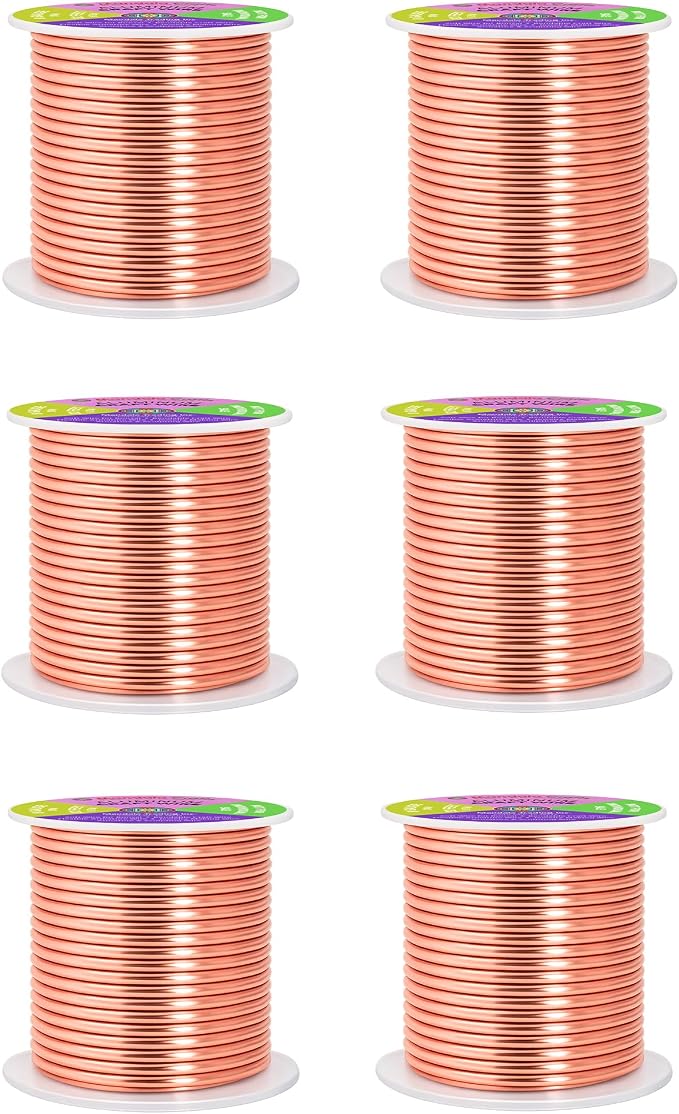 Mandala Crafts 8 Gauge Rose Gold Tone Combo Anodized Aluminum Craft Wire | 120 - Image 2