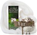 100% Natural Merino Wool Roving - 1 oz - Premium Combed Top Merino Roving Wool by DesertBreezeDistributing