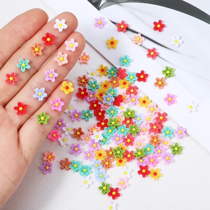 100 Pcs Mini Flowers for Crafts Minature Flowers for Minature Houses Resin - Image 3