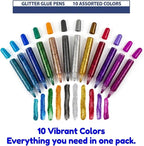 Tassel Toppers Non Toxic Washable Glitter Glue Stick Set, Quick Drying Color - Image 2
