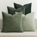 MIULEE Pack of 4 Couch Throw Pillow Covers 16x16 Inch Green Soft Decorative by MIULEE