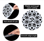 GORGECRAFT Chakra Mandala Stencil Reusable Flower Template Large 11.8x11.8 Inch - Image 3