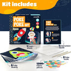 jackinthebox Poke Poke Art for Kids – Space Theme, Flower Pressing Kits - Image 3