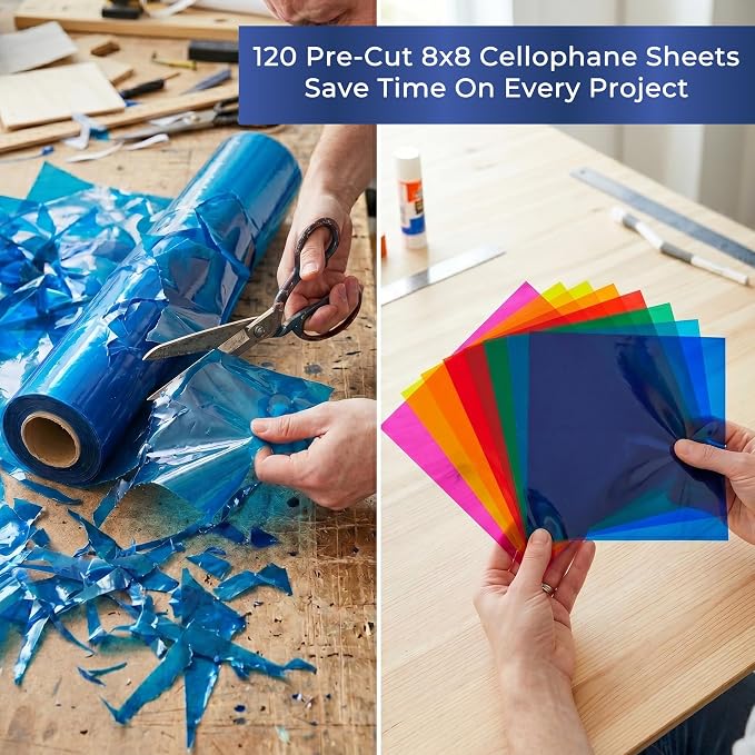 Colored Cellophane Sheets 120-Pack - Image 2